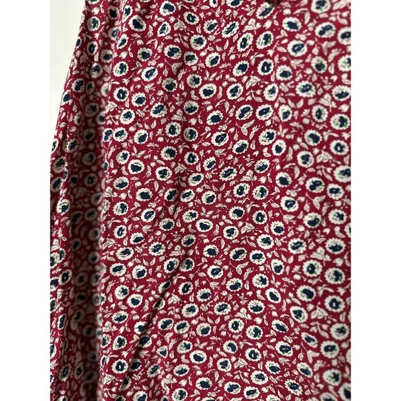 Anthropologie One September Womens Top Size M Tamarosa Red Pleated Patchwork - Picture 3 of 10